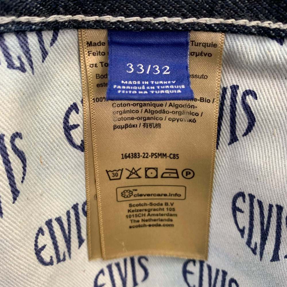 SCOTCH AND SODA The Vert Blue Indigo Contrast Stitch Organic Cotton Jeans - Picture 8 of 10